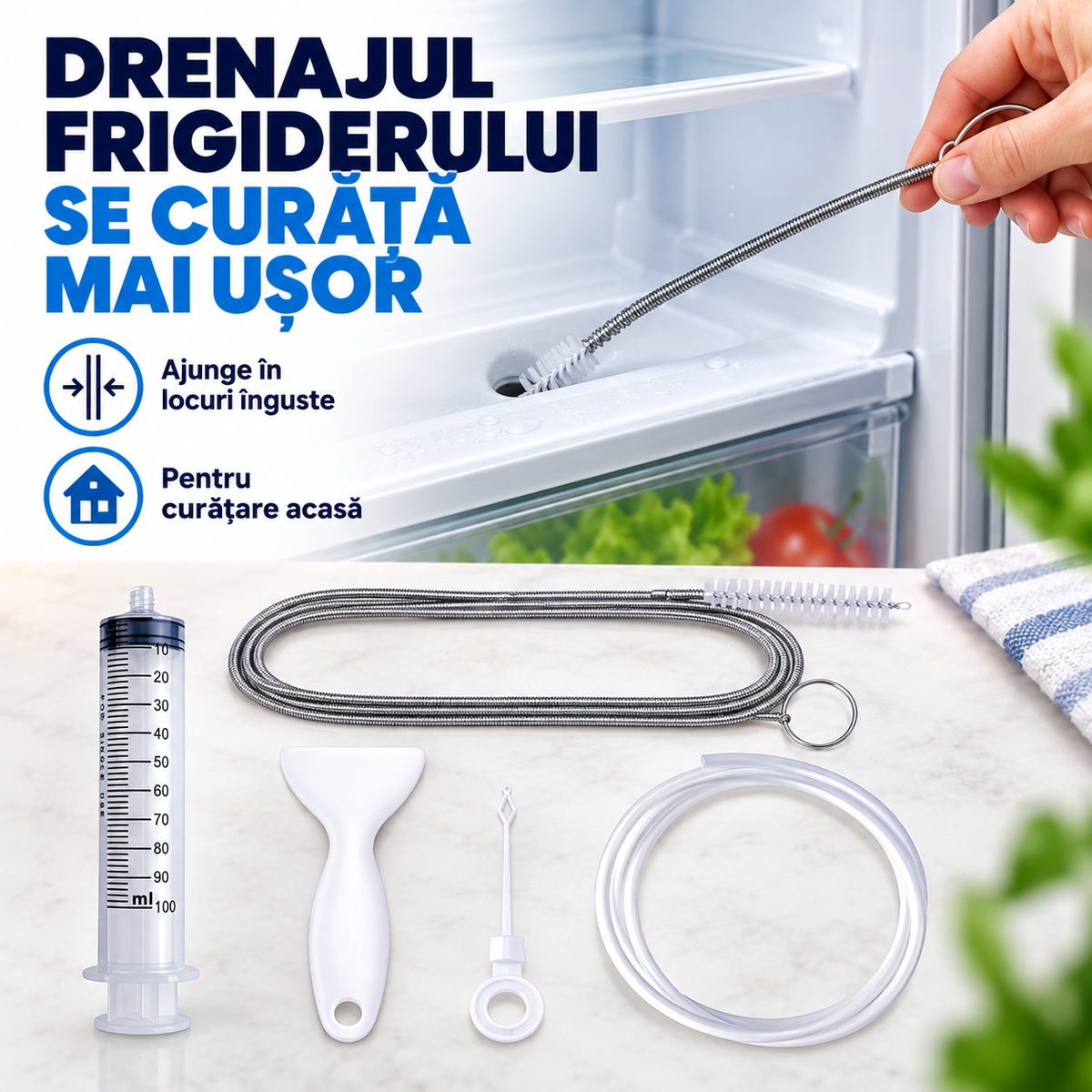 Set Perii Pentru Scurgerea Frigiderului DrainClean™